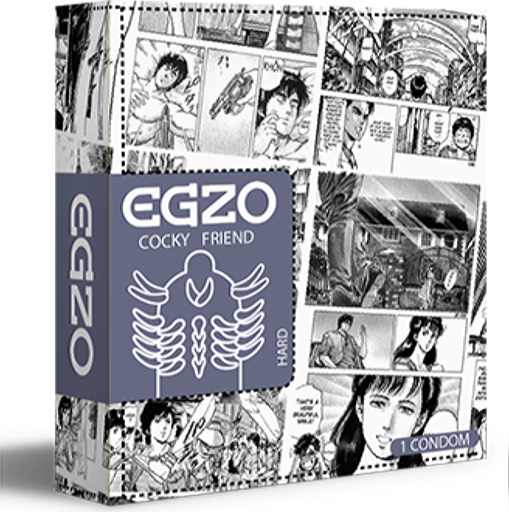 Luxe Egzo Cocky Friend Grey Hard preservativi stimolanti rilievi