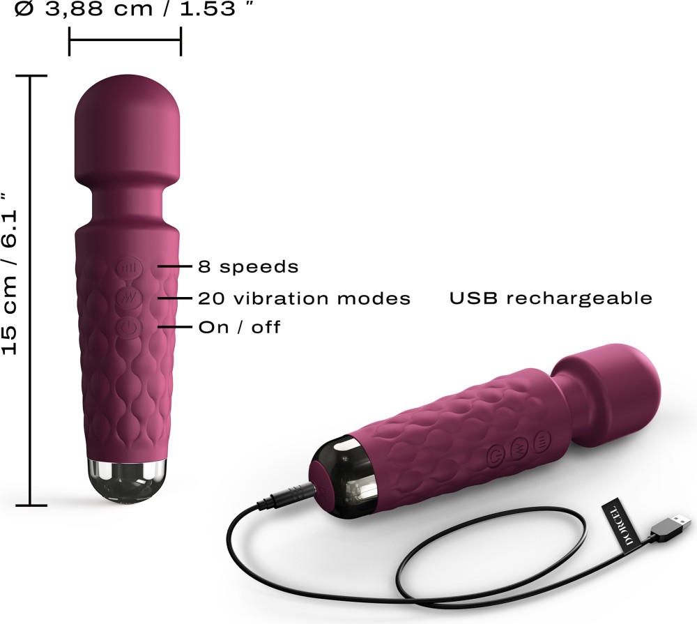 Dorcel Mini Wanderful vibratore wand viola 15,5 cm