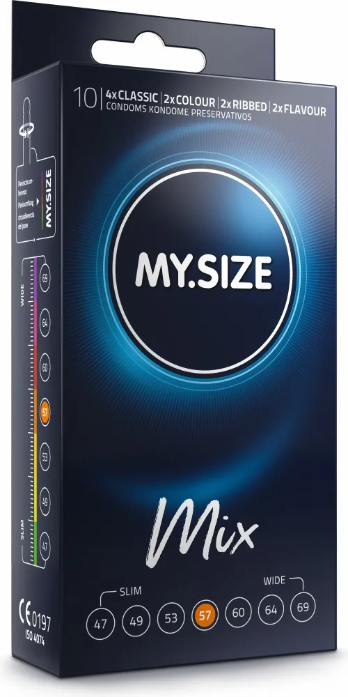 My.Size Mix 57 mm preservativi misti 10 pezzi