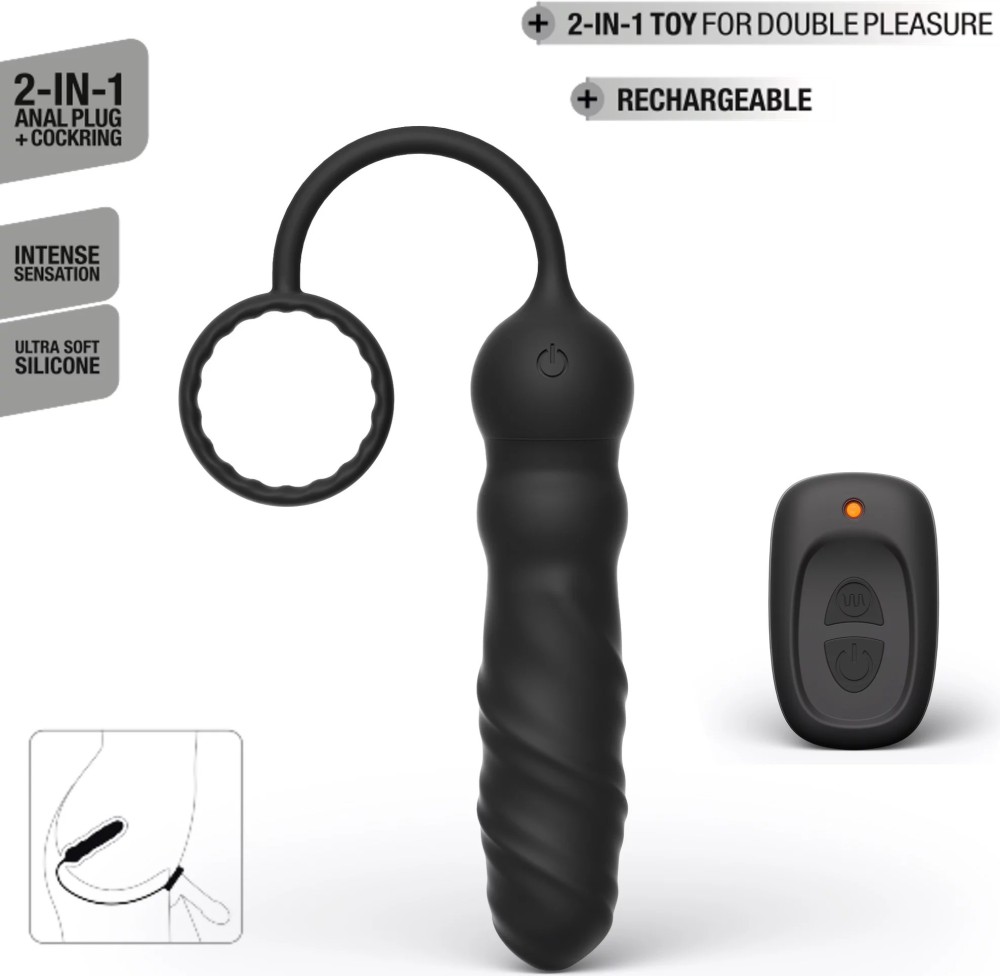 Love to Love Deep Seeker vibratore anale con cockring telecomando