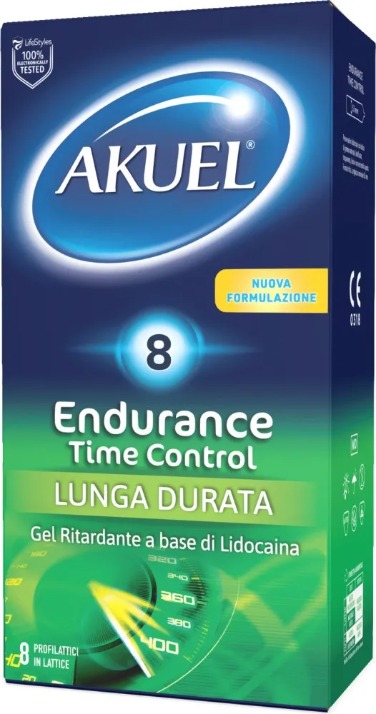 Akuel Endurance Time Control preservativi ritardanti 8 pezzi