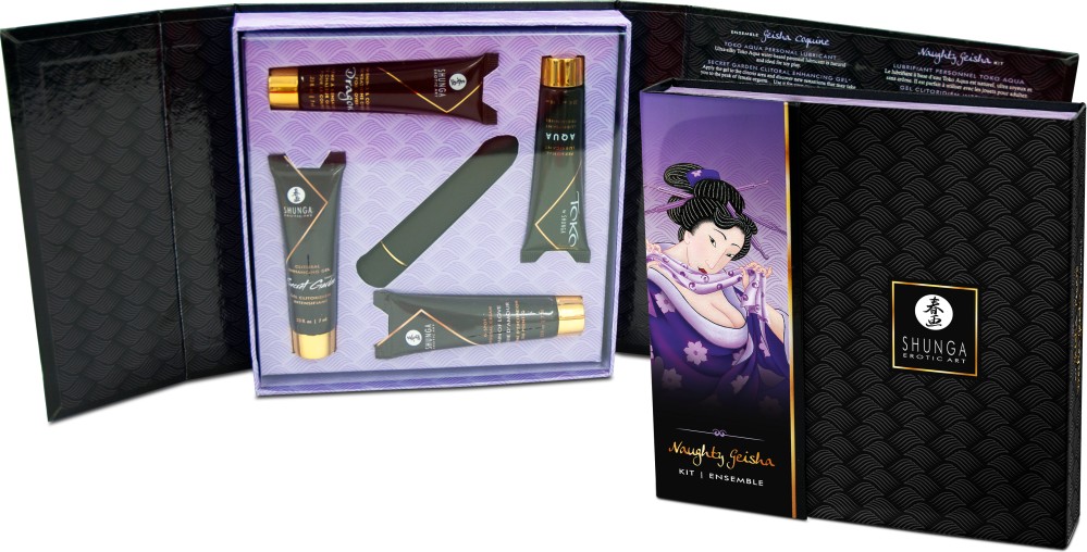 Shunga Naughty Geisha Kit kit piacere coppia 5 pezzi viaggio