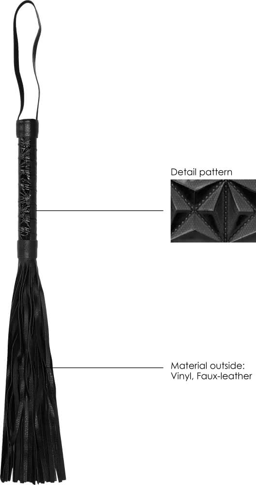 Ouch Luxury Whip frustino finta pelle nero