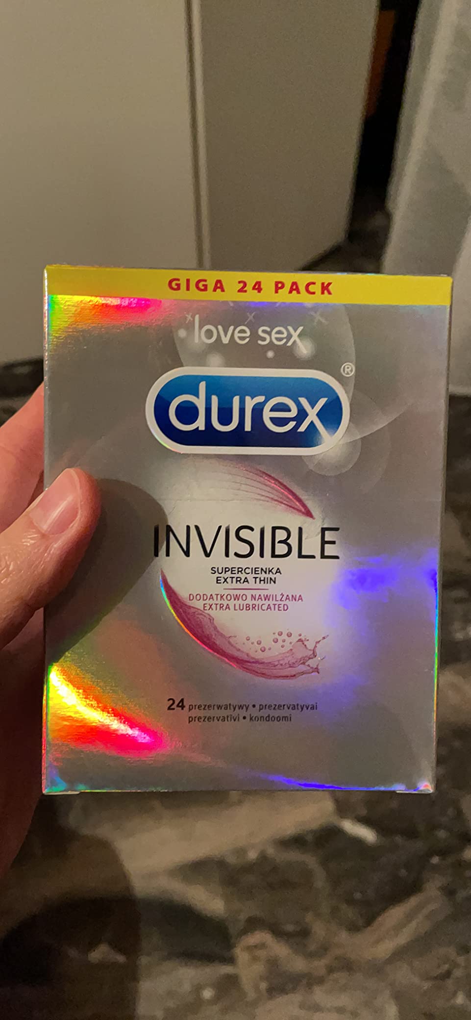 Durex Invisible preservativi 12 pezzi ultrasottili 0,048 mm