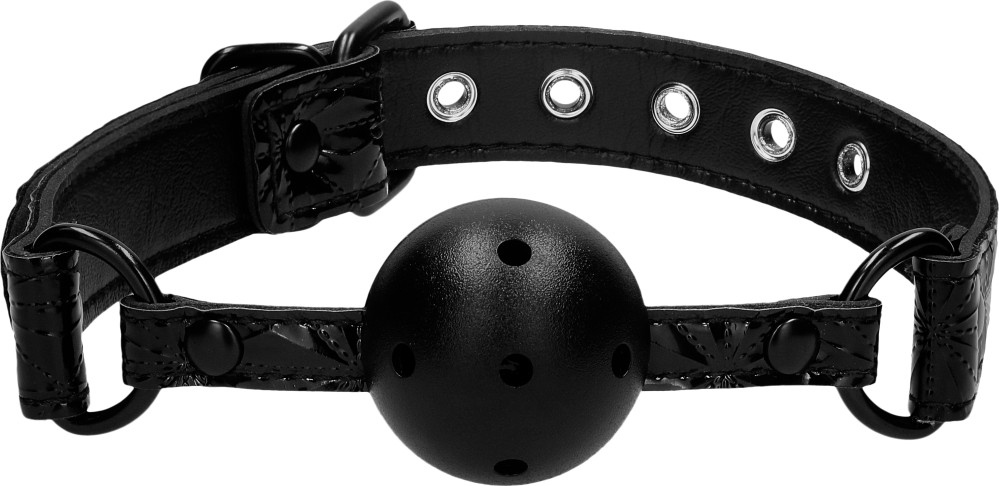 Ouch! Luxury Breathable ball gag regolabile nera