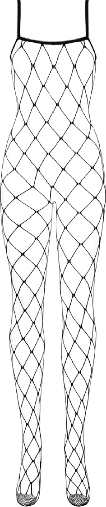 Obsessive N102 bodystocking catsuit rete nera aperto