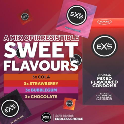 EXS Mixed preservativi aromatizzati 12 pezzi 4 gusti