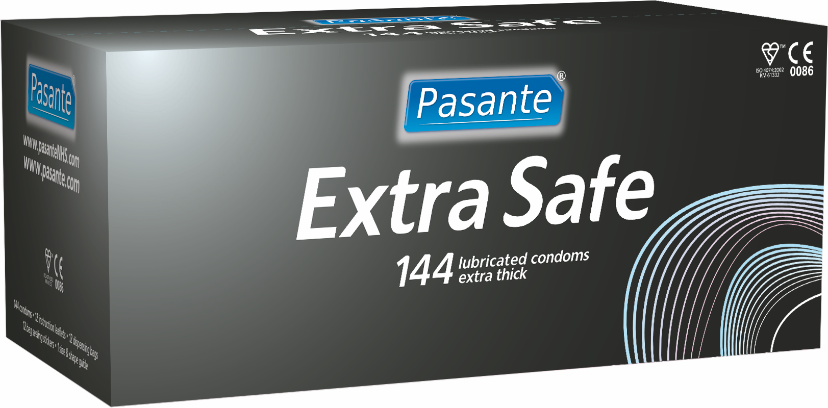 Pasante Extra preservativi resistenti 144 pezzi