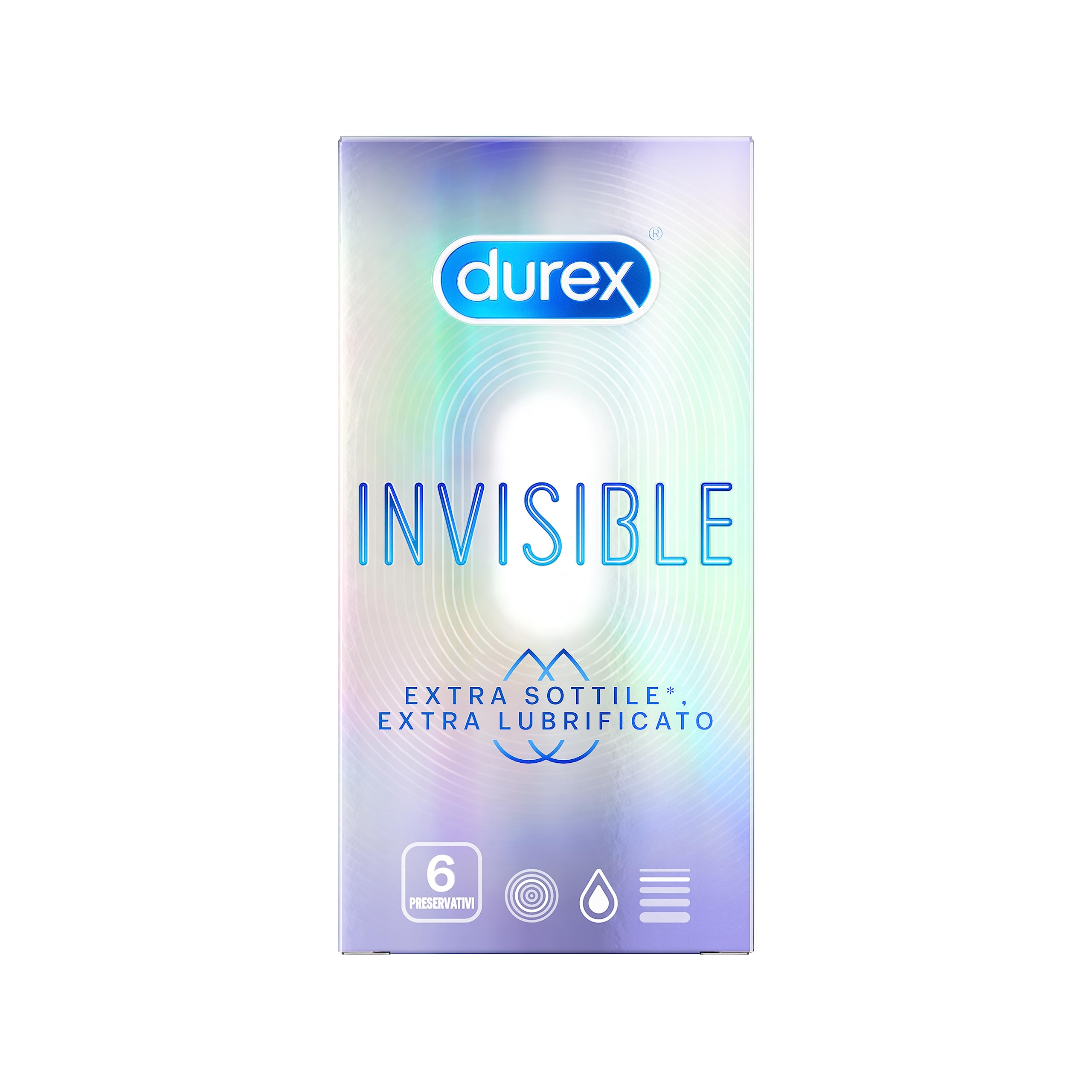 Durex Invisible preservativi 6 pezzi ultrasottili