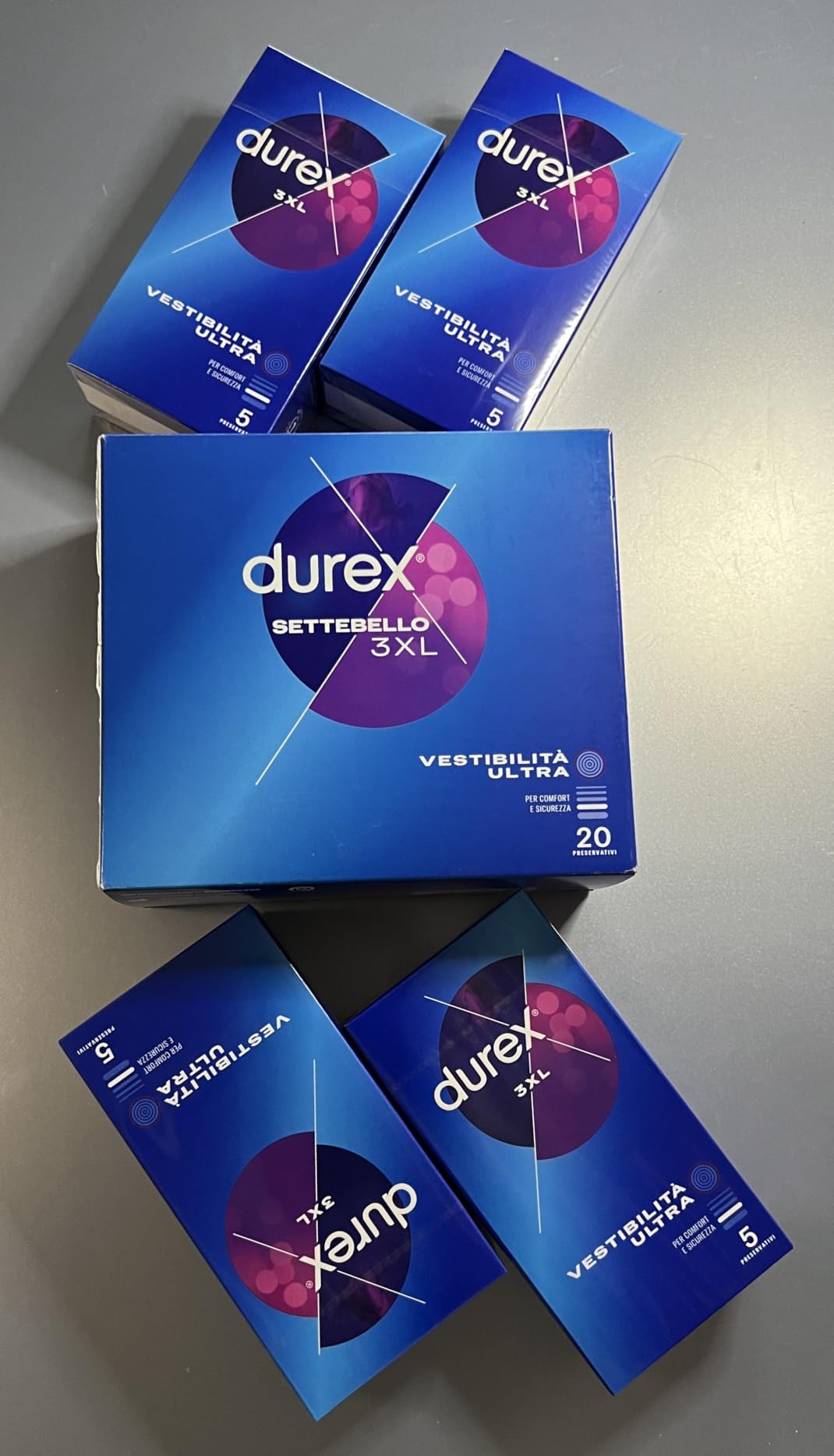 Durex Jeans 3XL preservativi 20 pezzi larghi 64 mm