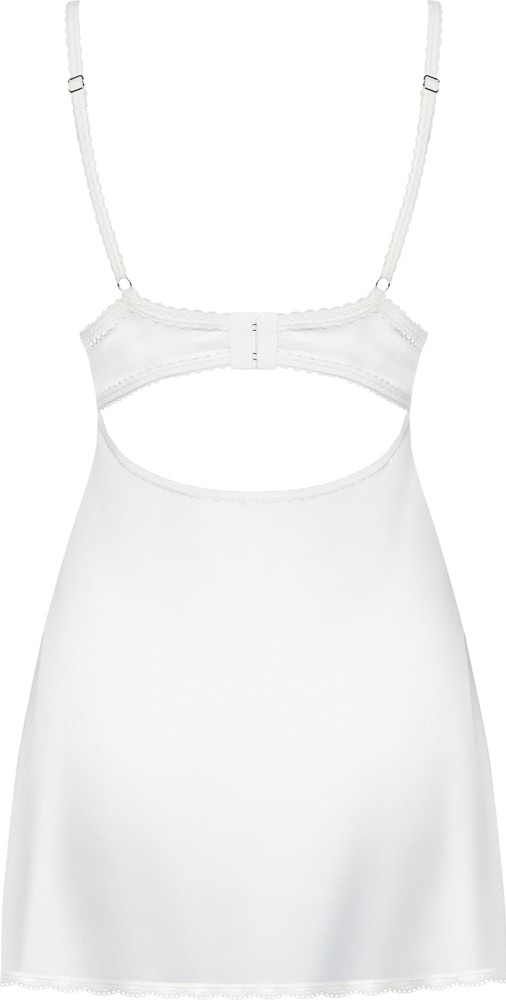 Obsessive 871-CHE-2 chemise bianca S/M con perizoma