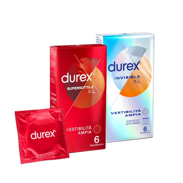 Durex Supersottile Invisible XL preservativi 12 pezzi sottili