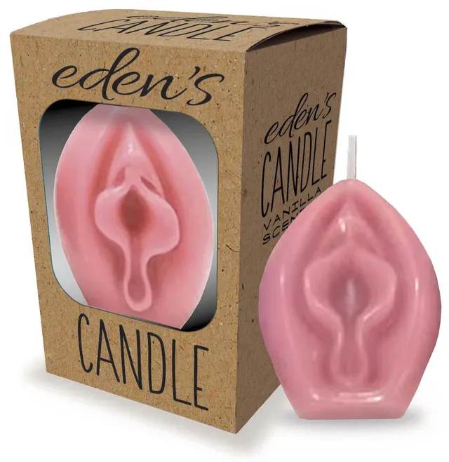 Little Genie Eden Candle candela vagina vaniglia 7,5 cm