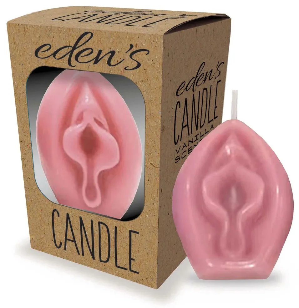 Little Genie Eden Candle candela vagina vaniglia 7,5 cm