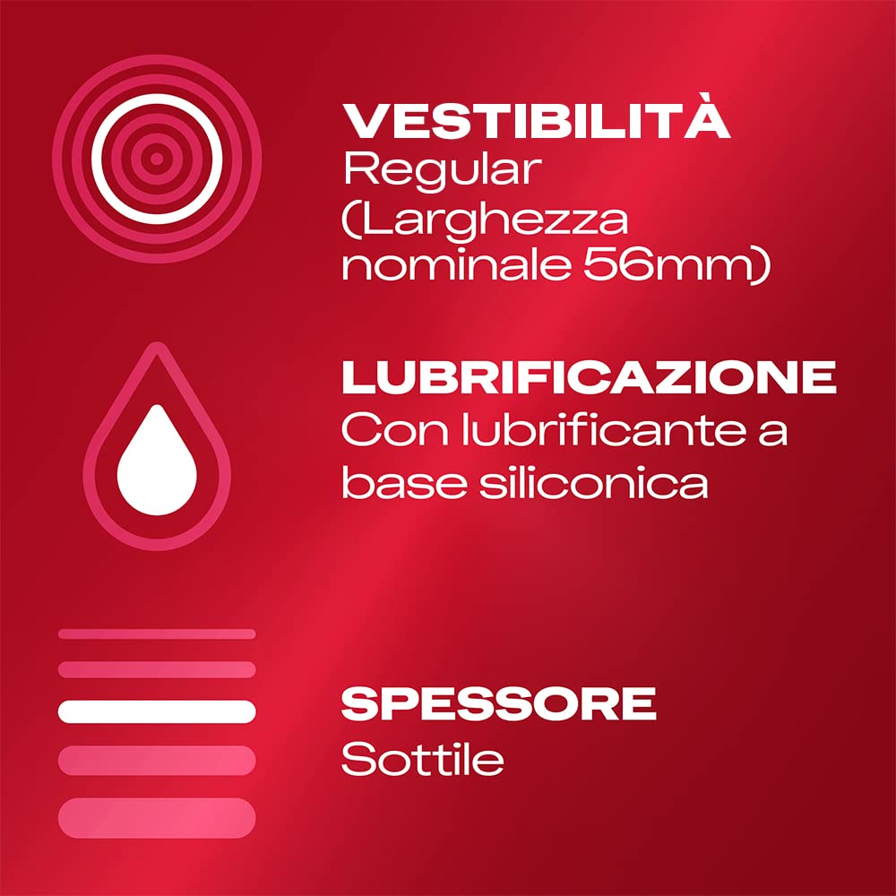 Durex SuperSottile preservativi sottili 24 pezzi 56 mm