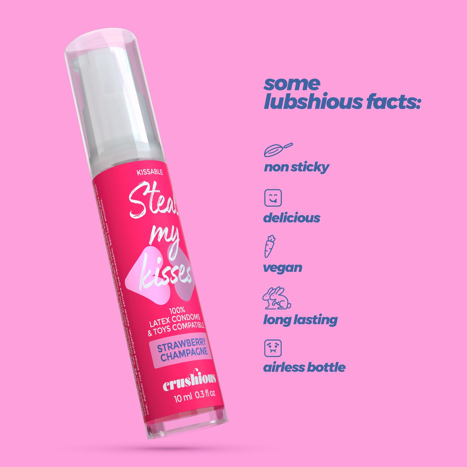 Crushious Steal My Kisses lubrificante commestibile 10 ml base acqua