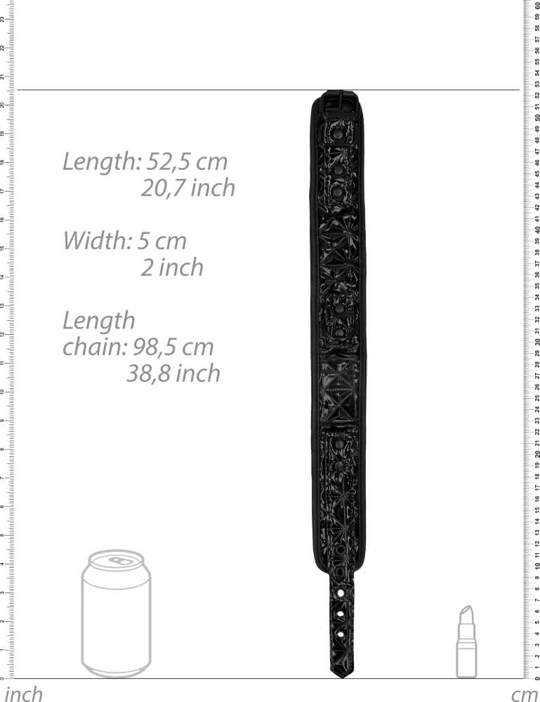 Ouch Luxury Collar collare con guinzaglio 52,5 cm