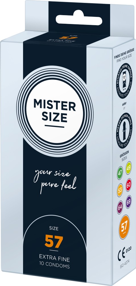 Mister Size 57 mm preservativi su misura 3 pezzi misura giusta