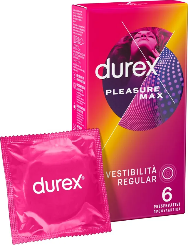 Durex PleasureMax Preservativi Stimolanti 6 Pezzi