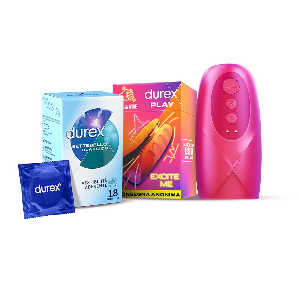 Durex Masturbatore Vibrante sex toy silicone + 18 preservativi
