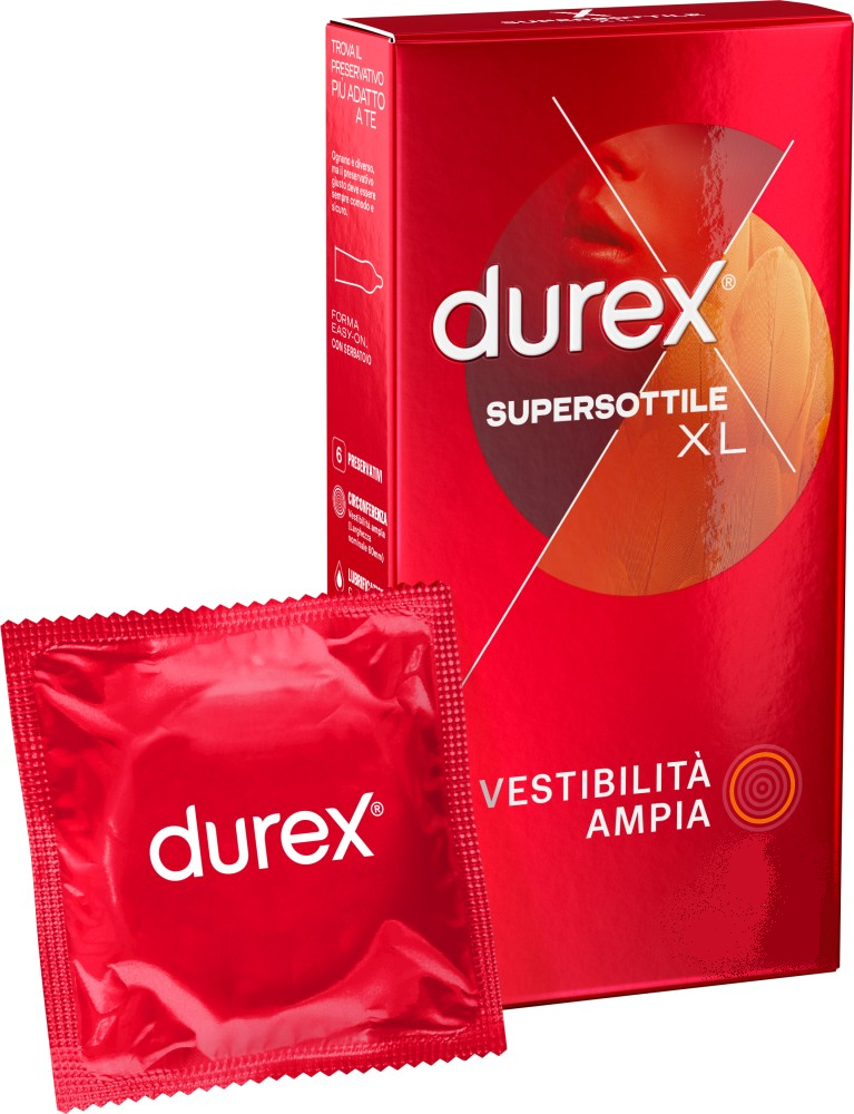 Durex Supersottile XL preservativi sottili 60 mm
