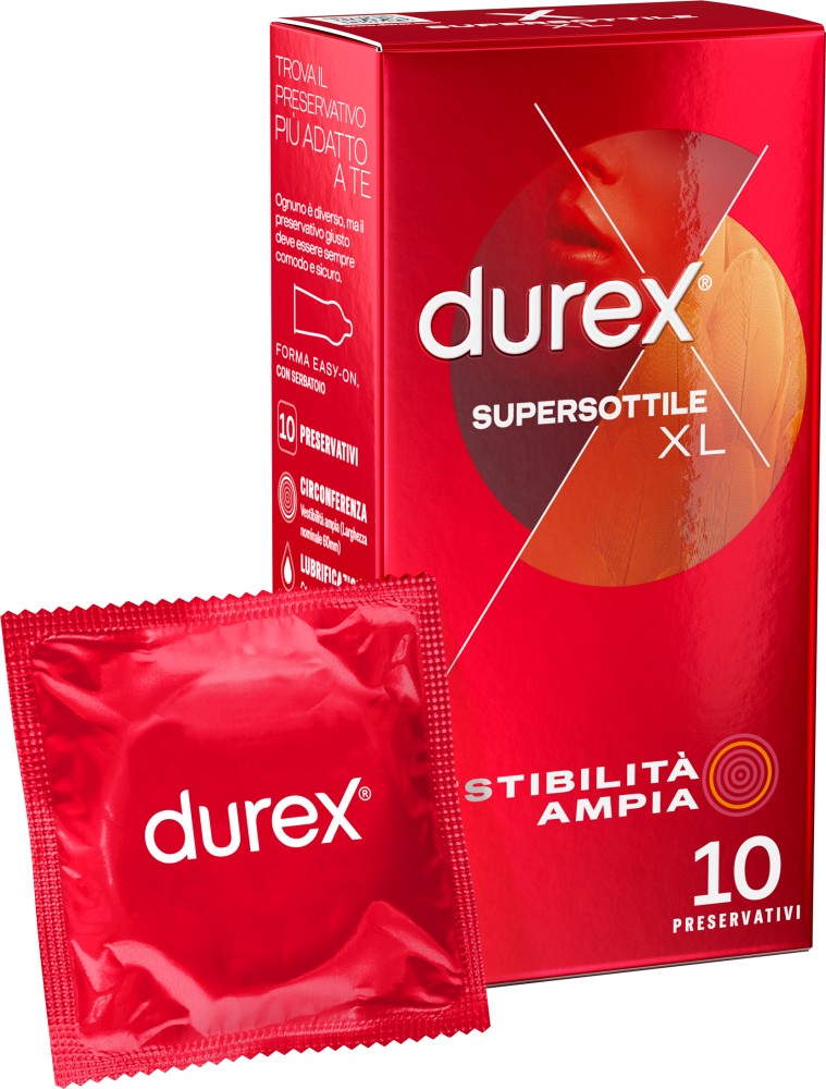 Durex Supersottile XL preservativi sottili 60 mm