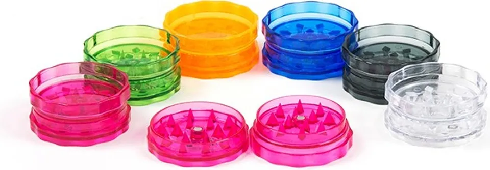 Grinder tritatabacco 2 parti magnete plastica 3 cm