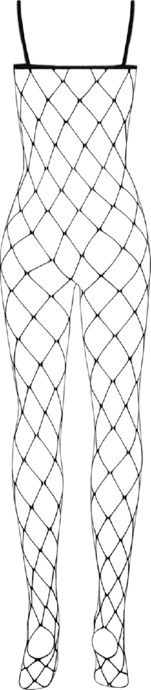 Obsessive N102 bodystocking catsuit rete nera aperto