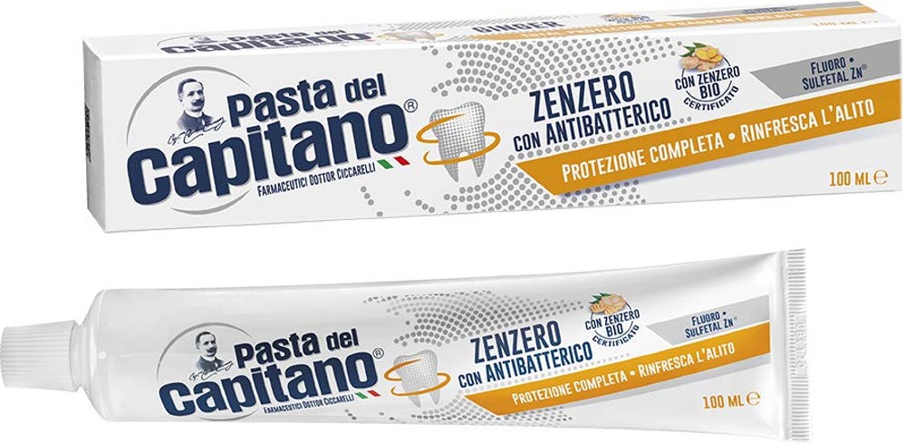 Pasta del Capitano dentifricio tubetto zenzero antibatterico