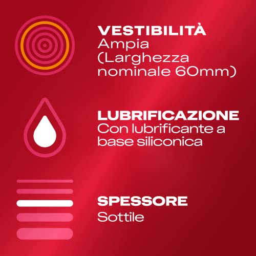 Durex Supersottile XL preservativi 10 pz extra-large sottili