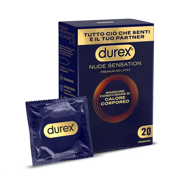 Durex Nude Sensation preservativi nitrile 20 pezzi senza lattice