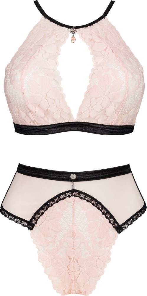 Obsessive Lilines Completino Intimo 2 Pezzi Pizzo Nero