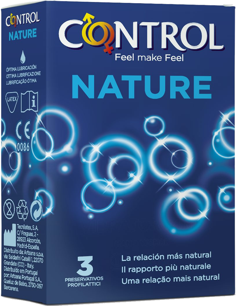 Control Adapta Nature Preservativo 3 pz Vestibilità Anatomica