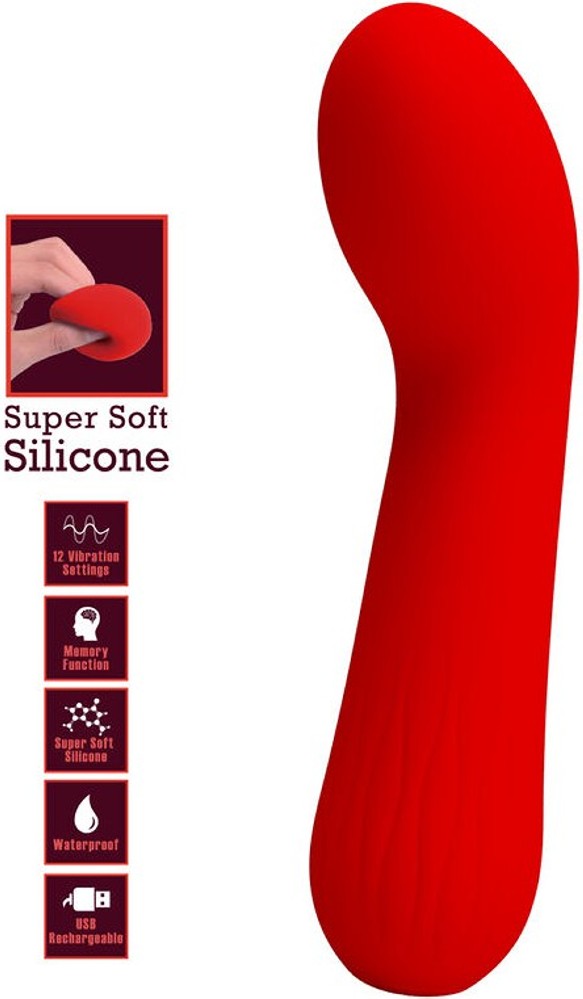 Pretty Love Faun vibratore punto G silicone rosso 10 vibrazioni