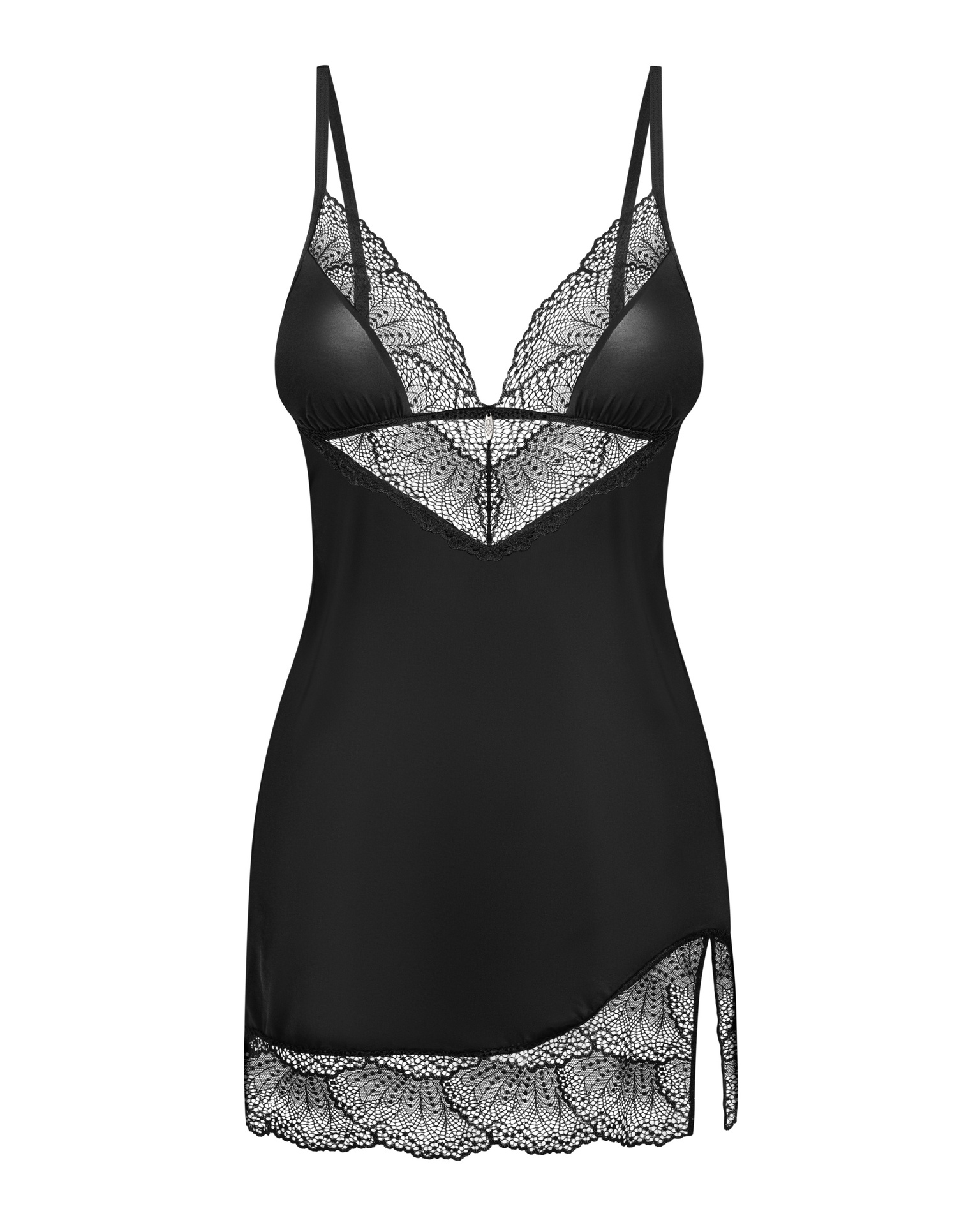 Obsessive Lobellis Chemise babydoll nero con perizoma