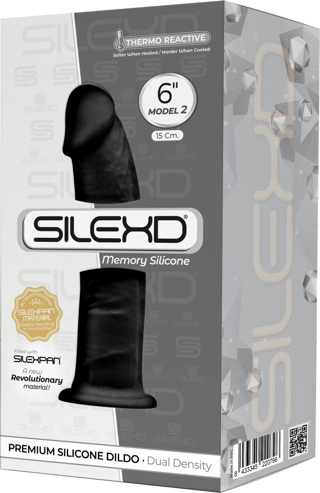 Silexd Model 2 6 dildo realistico nero silicone ventosa