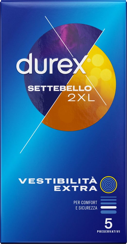 Durex Settebello XXL preservativi extra large 5 pezzi