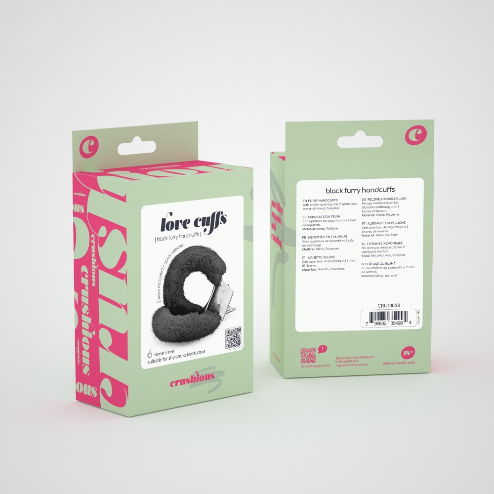Crushious Love Cuffs manette pelose metallo