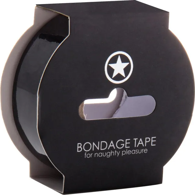 Ouch Non Sticky Bondage Tape Nastro Bondage Nero 17,5 m