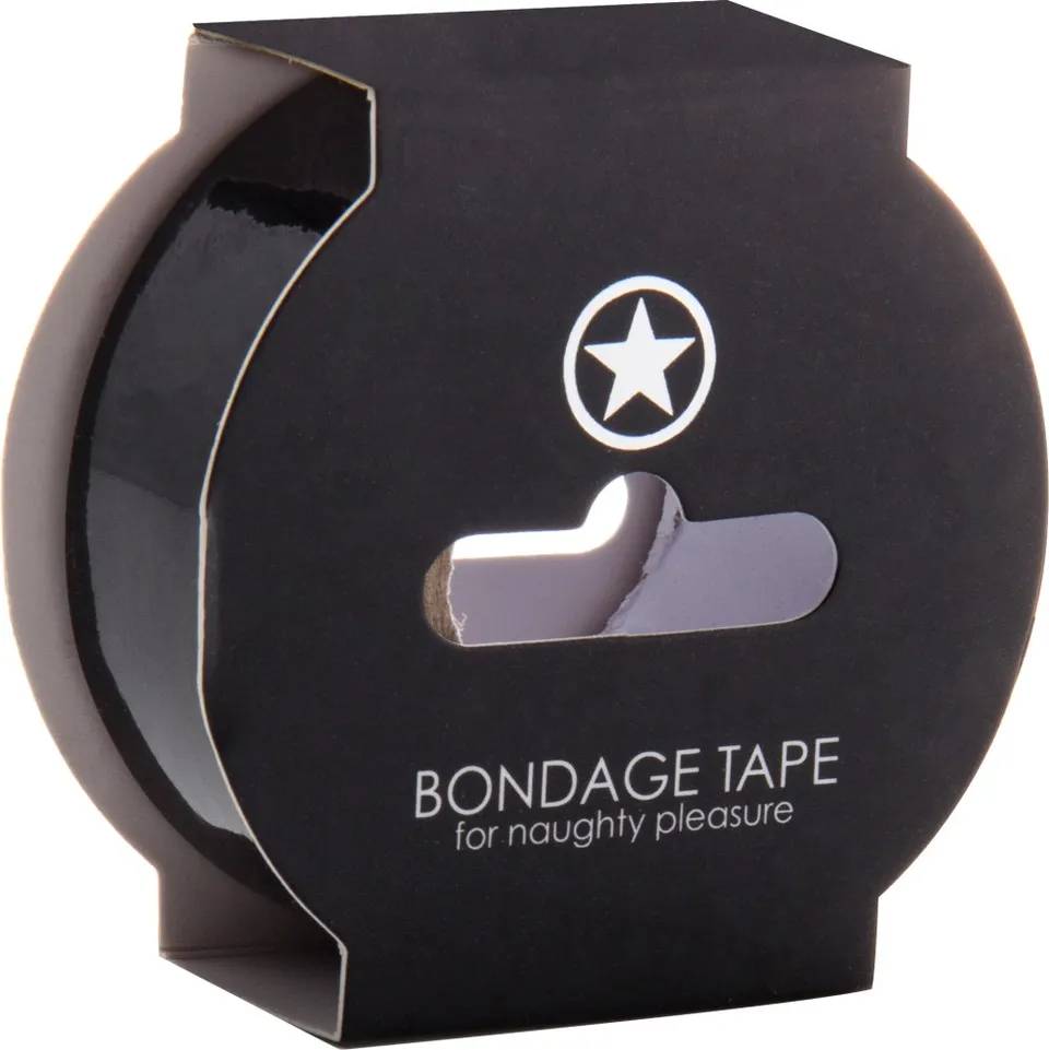 Ouch Non Sticky Bondage Tape Nastro Bondage Nero 17,5 m