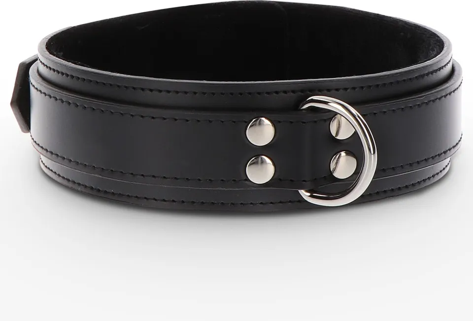 Taboom Heavy D-Ring Collar collare bondage ecopelle nero