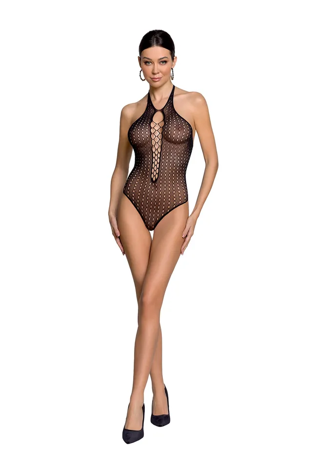 Passion BS088 bodystocking rete traforata nero