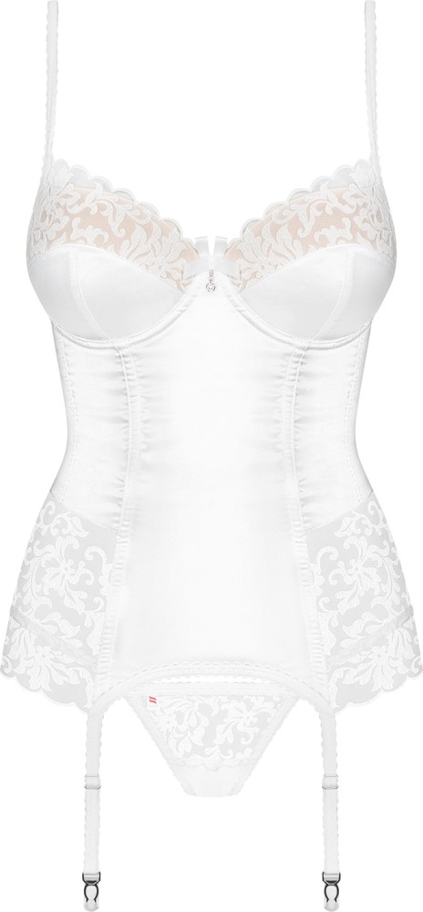 Obsessive 871 Cor 2 corsetto bianco con perizoma