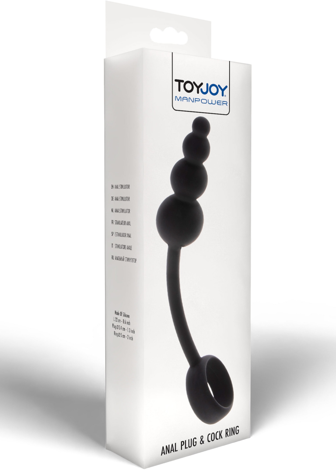 ToyJoy Manpower plug anale con cock ring silicone