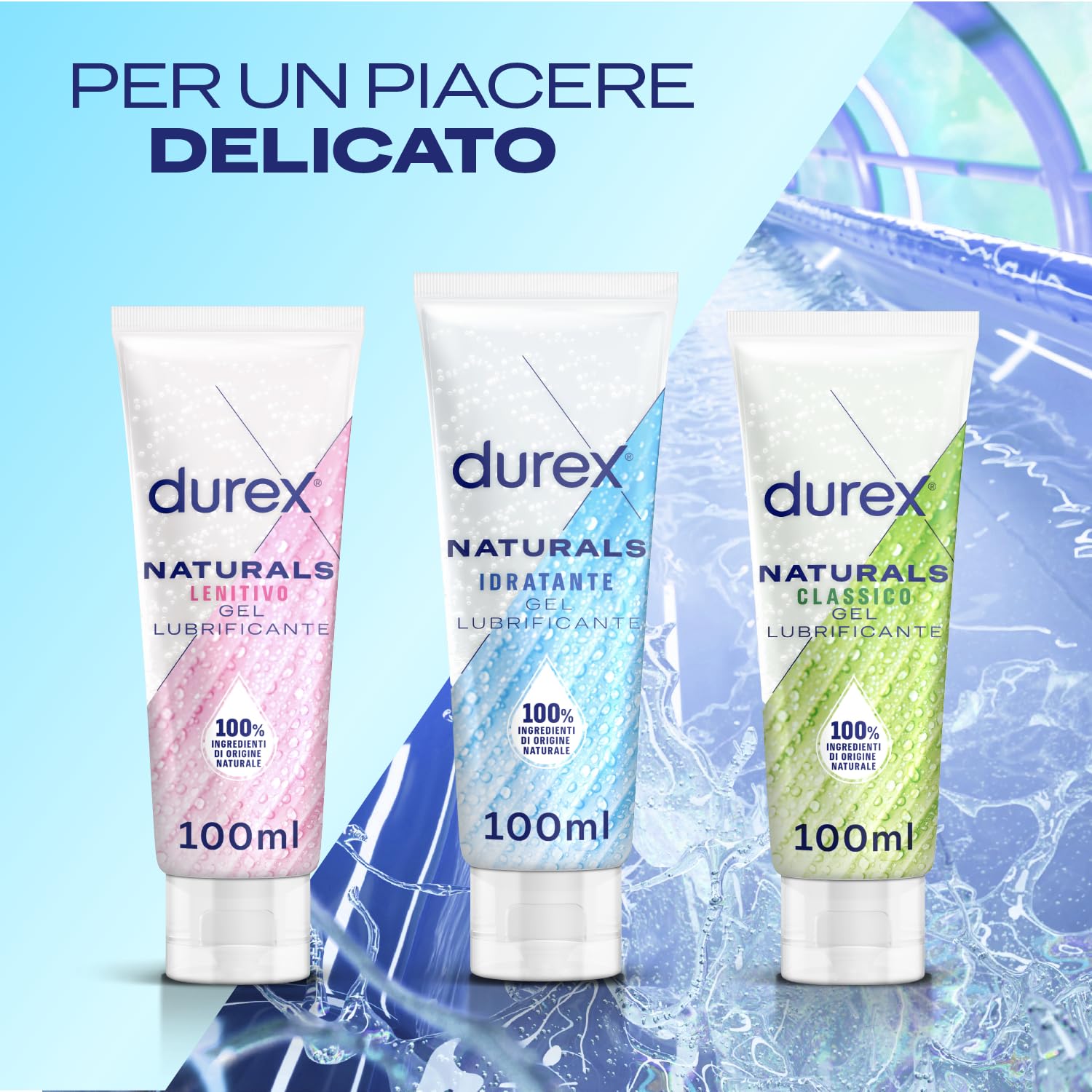 Durex Naturals Idratante gel lubrificante 100 ml acido ialuronico