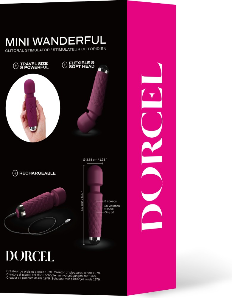 Dorcel Mini Wanderful vibratore wand viola 15,5 cm