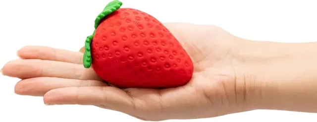Emojibator Strawberry succhiaclitoride vibratore silicone